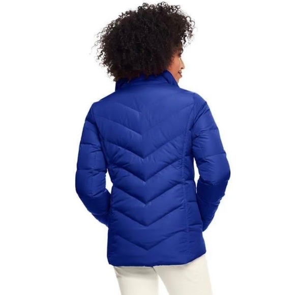 NWT Land’s End Puffer HyperDry Down Blue Jacket 1X 16/18 - Picture 9 of 10